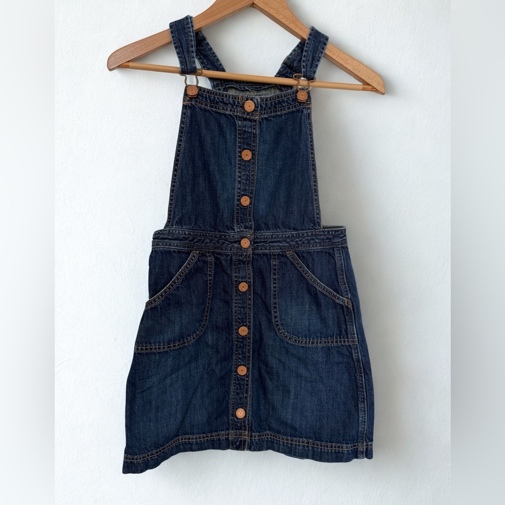 Girls GAP Kids Blue Denim Pinafore‎ Overall Dress Size XL Girls